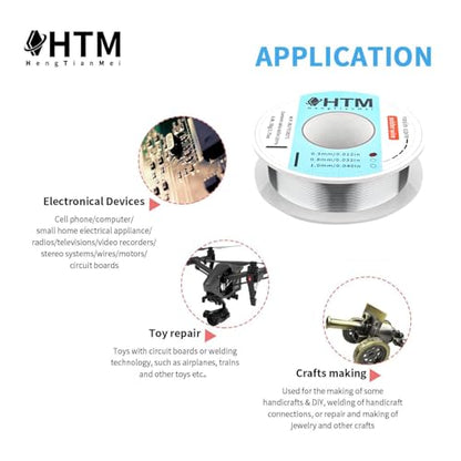 HengTianMei 63/37 Rosin Core Tin Lead Solder Wire For Electrical Soldering(0.3mm/50g) - size: 0.3mm/50g
