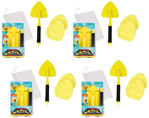 Invisible Glass 95160 Reach & Clean GlassWindshieldCleaner ToolKit With ExtendableHandle, ReusableQuickChange Microfibers,StorageBag for AutoWindshield,Trucks, SUVs, RVs,Windows (Pack of 4) - size: 1 Count (Pack of 4)