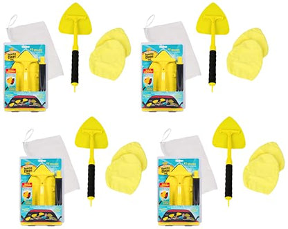 Invisible Glass 95160 Reach & Clean GlassWindshieldCleaner ToolKit With ExtendableHandle, ReusableQuickChange Microfibers,StorageBag for AutoWindshield,Trucks, SUVs, RVs,Windows (Pack of 4) - size: 1 Count (Pack of 4)