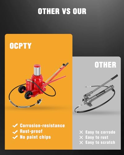 OCPTY Pneumatic Bottle Jack 50T Hydraulic Car Jack Lift Range 27-43cm Air Transmission Jack 11,0231 lbs for Handles Box Trucks, RVs, Pickups, and SUV