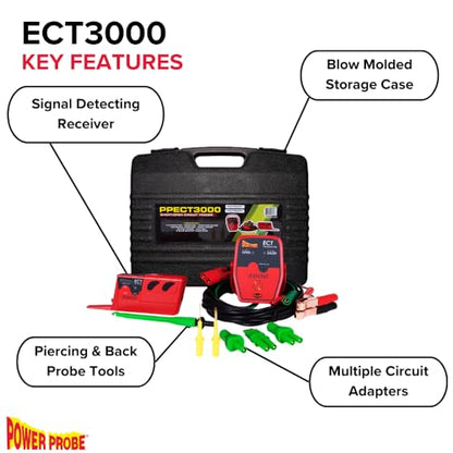 Power Probe Circuit Tracer for Shorts & Opens, Complete Kit (ECT3000)