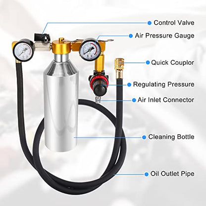 X AUTOHAUX Automotive Non Dismantle Fuel Injector Cleaner Cleaning Tool Kit & Tester Fuel System Air Intake System with Carrying Case for Petrol Car