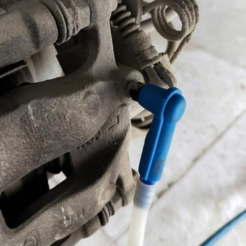 Veemoon 16pcs Brake Bleeder Connector Accessories Blue Brake Bleeder Fluid Adapter Kit Universal Auto Brake Pump Exchange Tool Brake Fluid Replacement Master Bleeder Cylinder Changer Modification