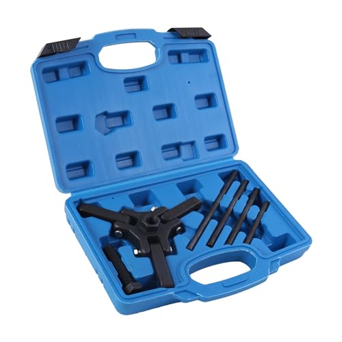 6PCS Harmonic Balancer Puller Set Jaw Puller for Harmonic Damper and Balancers Compatible for Chevy Chevrolet Chrysler GM Mitsubishi Vehicles Include 4 Forcing rods