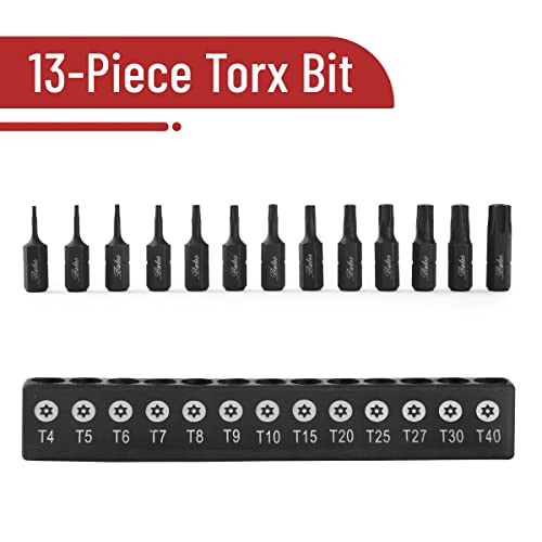Bates Tamper Proof Torx Bit Set - 13 Piece T4-T40 Torx Security Bit Set - size: 13 pcs, T4-T40, style: Torx Bit Set