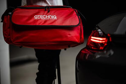 Gtechniq Detailer Bag for Cars, 26.8" x 9.8" x 11" | Organize Detailing Products & Polishing Machines, Configurable, Two Side Pockets with Elastic Retainer, Large Front Pocket