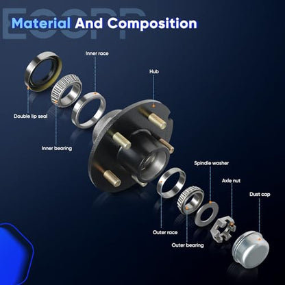 ECCPP 512338 Wheel Bearing Hub Assembly for Toyota for RAV4 2001-2005 | 5 lugs Pre-Greased Sealed - size: 512338