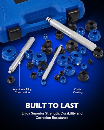 Orion Motor Tech 33pc Bearing Press Kit for Small Vehicles, Bearing Race and Seal Driver Set with Metric SAE Adapters, Seal Driver Set with 3 Knurled Handles - style: Small