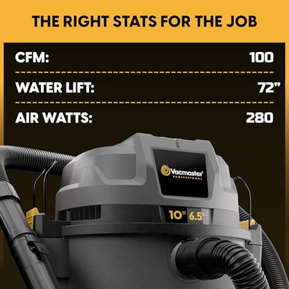 Vacmaster Professional Beast VJN1012PF 0201 FLT+10-Gal Wet/Dry Vac Synchro - size: 10 Gal