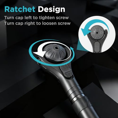 STEELITE 40 in 1 Ratchet Screwdriver Set with Detachable Handle, 180° Ratchet Head, Magnetic Tool Kit with Case for Computer, Electronics Repair, Ideal for Home, DIY, and Maintenance