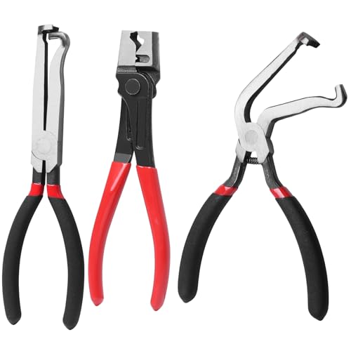 Electrical Disconnect Pliers Set 3 Pcs, Automotive Connector Separator & Terminal Removal Tool for Fuel Injector, Ignition Coil, Straight & 60° Angled Jaw with Rapid Disconnector - style: 3 Pcs Set