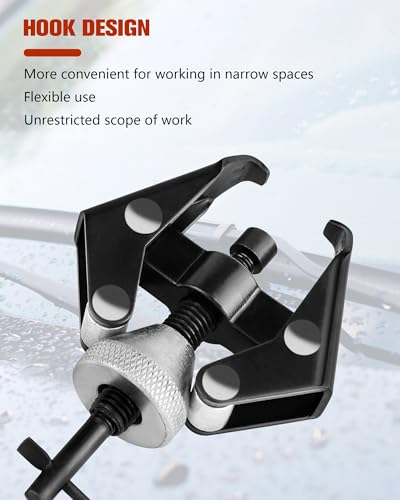 Windshield Wiper Arm Removal Tool Kit, Universal Car Wiper Puller & Small Bearing Remover, Stainless Steel for Auto Truck SUV Repair Accessories