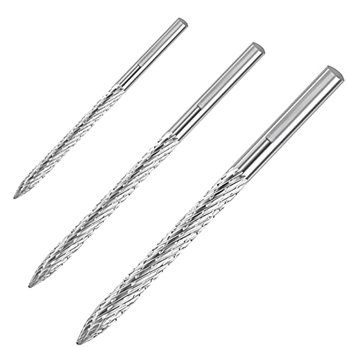 Tallew 3 Pack Tire Reamer Drill Bit Multi Sizes Tire Repair Carbide Burr Drill Bit Patches Plug Cutters Wire Cutter Carbon Steel Reamer Repair Tools (3,4.5,6 mm) - size: 3,4.5,6 mm