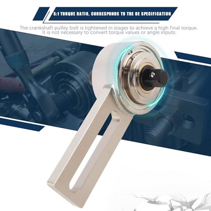 1:5 Torque Multiplier Set for Ford 1.0/1.1 EcoBoost & Duratec Engines, 21mm/24mm Sockets, Crankshaft Pulley Bolt Tool, Compatible with OEM 303-1611/303-1611-01/303-1611-02