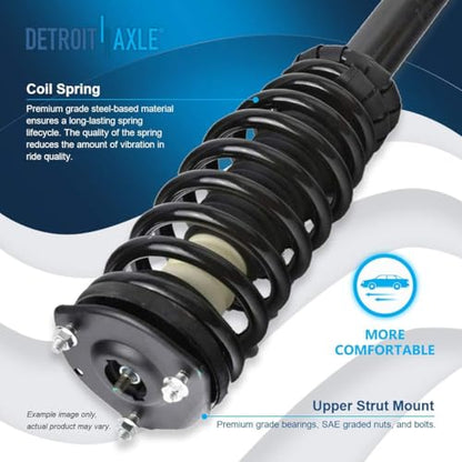 Detroit Axle - Front Steering Knuckles & Wheel Hub Bearings Struts Rear Shock Replacement for Ford Fusion Mercury Milan 2.5L - size: 6AQU47655/ strut shock sway kit