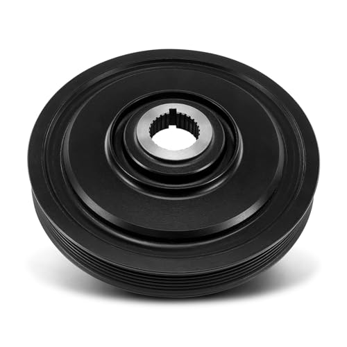 A-Premium Engine Harmonic Balancer Pulley - OHV V6 3.0 3.2 3.5L - Compatible with Honda, Acura & Saturn Cars - 2003-2010 - Odyssey, Accord, Pilot, Ridgeline, MDX, RL, TL, Vue & More, Replace# 12606927