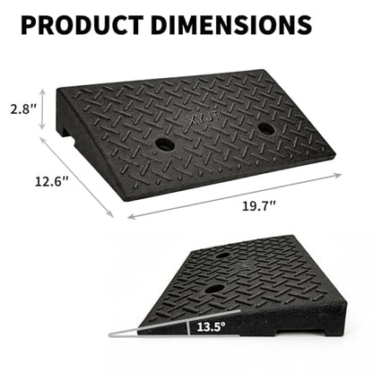 Curb Ramps for Driveway Curb Ramp 2.8 Inch Rise 2 Pack Threshold Ramp for Low Cars Ramps for Lawn Mower to Shed 7000lbs Load Capacity - size: 2.8''Height