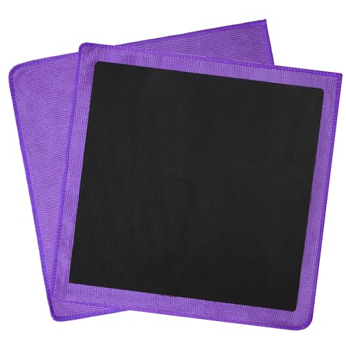 Clay Towel 2 Pack 12 x 12 Inch, Orange Clay Bar Towel for Auto Detailing Microfiber Car Cloth Cleaner Automotive for Car Detailing - color: Purple