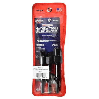 Mayhew Tools 32058 Pneumatic Bolt Breaker Set, 3-Piece - size: 3-Piece
