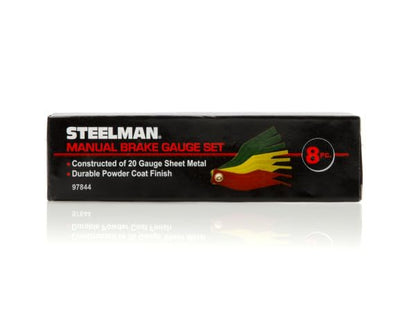 Steelman 8-Piece Brake Lining Thickness Gauge Set for Mechanics, Use with Disc and Drum Brake Pads, Color-Coded, Steel, Stamped Metric and SAE Callouts (Case of 10) - size: 8-Piece set (Case of 10)