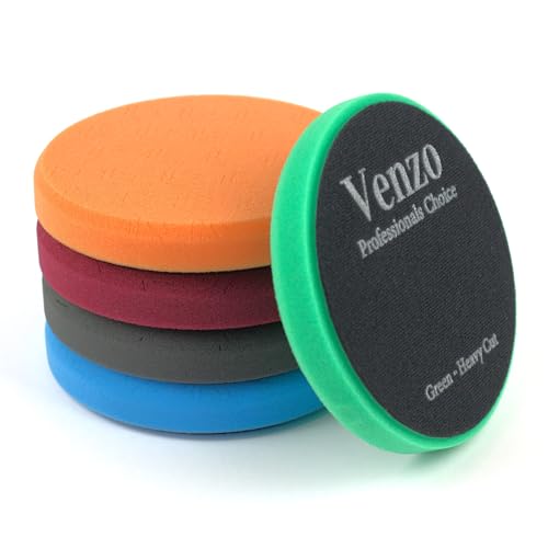 5 Inch Buffing Polishing Pads Kit, 5 Pcs Foam Pads for 125mm Backing Plate, Cutting Polishing & Waxing Pads for RO/DA/GA Car Polisher - color: 5Pcs 5Inch Polishing Pad Sets, size: 5 Inch (125mm)
