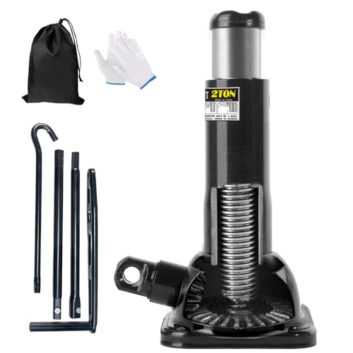 Car Jack 2 Ton and Jack Stand in One, 4000 lb Capacity, Off-Road Use (8.16" - 19.09") Screw tire Jack fit Ford F150 Chevy Silverado Doge Ram Toyota Land Cruiser Prado