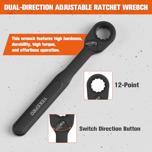 48PCS 1/4" SAE & Metric Pass-Through Socket Set | with Reversible Ratchet, Non-Slip Extractor Sockets for Damaged & Stubborn Fasteners - size: 48PCS 1/4" SAE & Metric