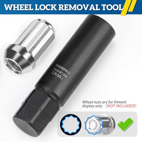 10 Spline Lug Nut Socket,TA23-21/22 10 Spline Lug Nut Key | 10 Point Wheel Lock Key Compatible with Bimecc 10-Spline Lug Nuts,21,22mm Hex Driv 10 Point Lug Nut Key - color: Ta23-21/22