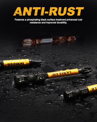 Magnetic Screwdriver Bit Set, 10 PCS, 2 in, 1/4 in Hex, PH/PZ/SL | S2 steel. Phillips PH1, PH2 x2, PH3. Pozidriv PZ1-PZ3. Slotted flat head SL4-SL6. Hex shank for power drills/impact drivers - style: 10 PCS, 2 in, PH/PZ/SL