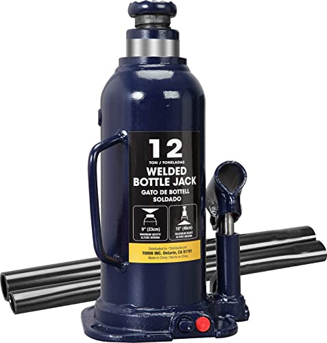Big RED AT91203UR Torin Welded Hydraulic Car Bottle Jack for Auto Repair and House Lift, 12 Ton (24,000 lb), Blue - color: Blue, size: 12 Ton (24,000 lbs), style: 12 Ton (24,000 lbs)