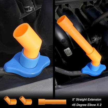 EPAuto Spill Proof Radiator Coolant Filling Funnel Kit