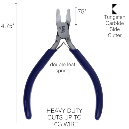 The Beadsmith 3-Piece Pliers Set – Kit Includes: Chain Nose, Round Nose and Flush Cutter with Tungsten Carbide Blades – Make Bracelets, Necklaces & Earrings – Tools for Jewelry Making - style: 3 PC Set