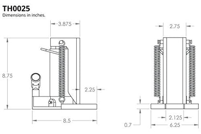 TEMCo Hydraulic Container/Machine Toe Jack (2.5 Ton - 5 Ton) Lift Capacity TH0025 - size: 2.5 Ton Toe / 5 Ton Top Capacity