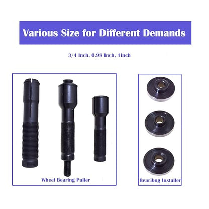 Motorcycle Wheel Bearing Removal & Installation Kit Compatible with Harley-Davidson 3/4", 1", 25mm Bearings