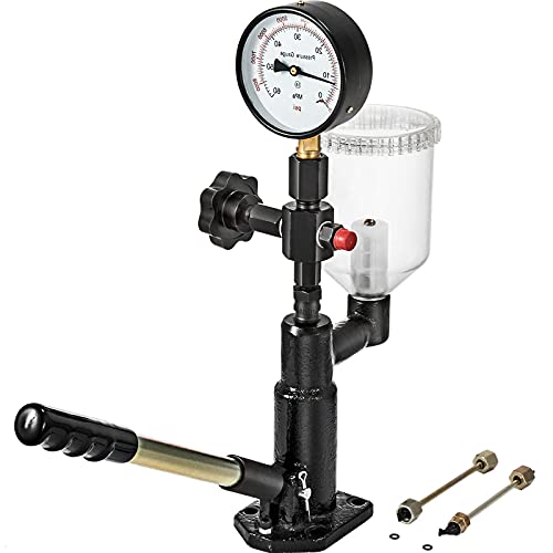 Vevor 400Bar 6000PSI Diesel Fuel Injector Tester Diesel Injector Nozzle Tester with Dual Scale Gauge to Adjust Injector Nozzle Pressure and Testing Diesel Injector Nozzle Pop Pressure Tester