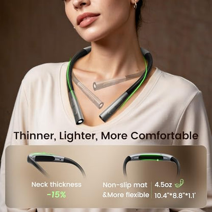 Glocusent Upgraded Neck Light,100Hrs Slimmer Reading Light for Books in Bed | 5 Color & 5 Brightness Book Light,Rechargeable Reading light Perfect for Crocheting,Knitting Repairing,Book Lovers,Christmas - color: Purple