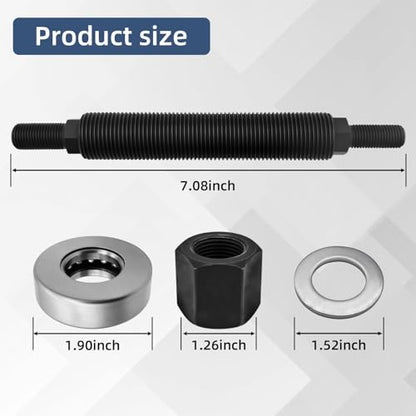 66515 Harmonic Balancer Installation Tool Kit for Chevy SBC BBC Cranks, Fits Chevrolet 350 Small Block Big Block Engines, Includes Threaded Rod, Nut, Washer and Thrust Bearing