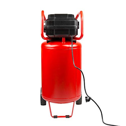 Craftsman Air Compressor, 20 Gallon Oil-Free 1.8 HP Max 175 PSI Pressure Two Quick Couplers Big Capacity, Red- CMXECXA0232043