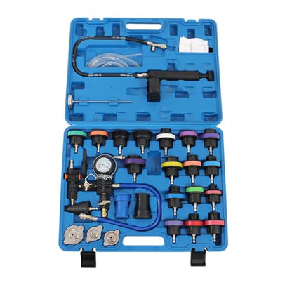 Silscvtt 28PCS Radiator Pressure Tester and Coolant Purge Refill Vacuum Kit for Cooling System Maintenance