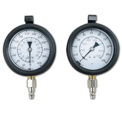 Master Engine and Transmission Oil Pressure Test Set – High and Low Pressure Gauges for Testing Transmission and Engine Pressure