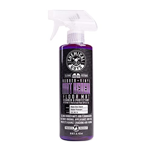 Chemical Guys, Mat Renew Rubber & Vinyl Mat Cleaner & Protectant, 16 oz | Cleans and revives rubber mats, liners and running boards, restoring a factory look with a protective finish - size: 16 Fl Oz (Pack of 1)
