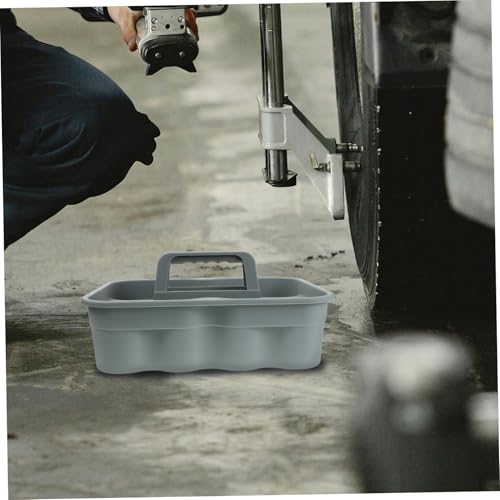 Portable Plastic Tool Storage Basket with Handle Versatile Cleaning Supplies Organizer for Auto Detailing Car Wash and Home Use for Women and Men