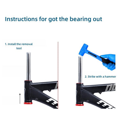 Bike Headset Press Tool - Bicycle Headset Bearing Press-in Tool - Bike Headset Cup and Bottom Bracket Press Installer Accessories - color: Silver