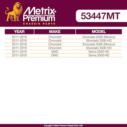 Metrix Premium Chassis Parts - Pitman Arm Fits 11-18 Chevrolet Silverado 2500 (Mexico), 11-19 Silverado 2500 HD, 11-19 GMC Sierra 2500 HD, 11-19 Sierra 3500 HD, Replacement K440019, Made in Europe
