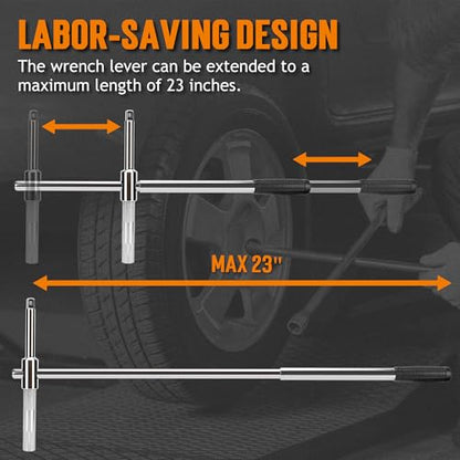 TONDA Jack Stands 3 Ton and Extended Lug Wrench