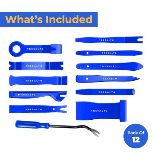 Auto Trim Removal Tool Set - 12pcs (No Scratch Plastic Pry Kit) - Auto Trim Car Tools, Easy Door Panel Removal Tool for Fastener, Clip, Molding, Dashboards, Interior Tools - size: 12 Pack