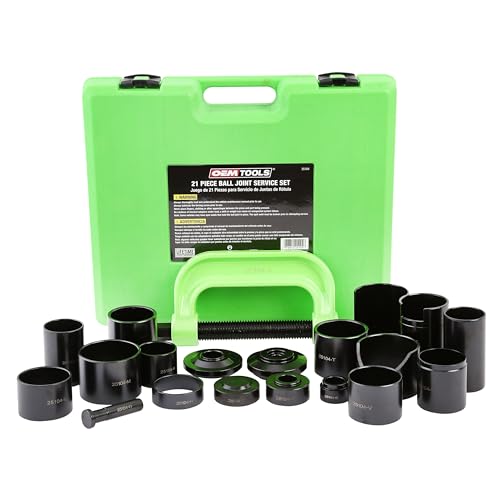 OEMTOOLS 21-Piece Master Ball Joint Press Kit for 2WD & 4WD Vehicles | Heavy Duty Forged Steel, Ideal for Seized Joints, Can Remove U-Joints and Brake Anchor Pins - style: Upper and Lower Ball Joint Installer/Remover