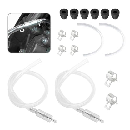 OFBAND 2Set Brake Bleeder Kit,Brake Fluid Bleeder Kit Includes 4PCS Brake Bleeder Hose,2PCS One Way Check Valve,Universal Break Bleeder Kit Car Accessories for Car Motorbike Bike - color: 2PCS