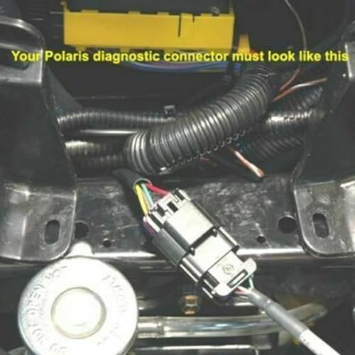 Motorbike OBD1 Adapter Cable 8 Pin for Polaris ATV RZR to OBD2 16 Pin | Motorcycle Diagnostic Connector, Compatible for Slingshot RZR Ranger Sportsman ACE CAN, Work with ELM327 Scanner Code Reader
