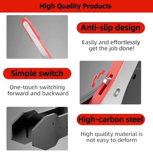 Brake Caliper Compression Tool,Car Ratcheting Brake Caliper Piston Spreader Press Tool with 2PCS Steel Plates,360° Adjustable Ratchet Piston Compressor, Essential Tool Kit for Car Brake Repair